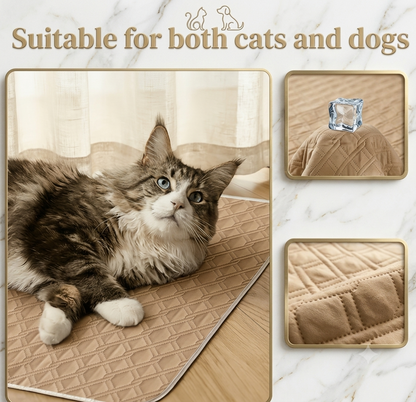 Soft Pet Cooling Mat | Premium Ice-Silk Thermal Relief Pad