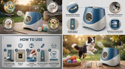 Smart Automatic Ball Launcher Toy For Pets