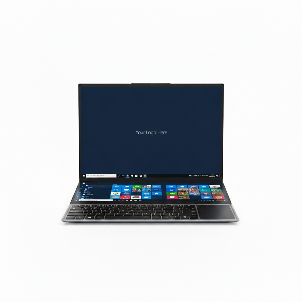 Dual screen laptop 1 - white background